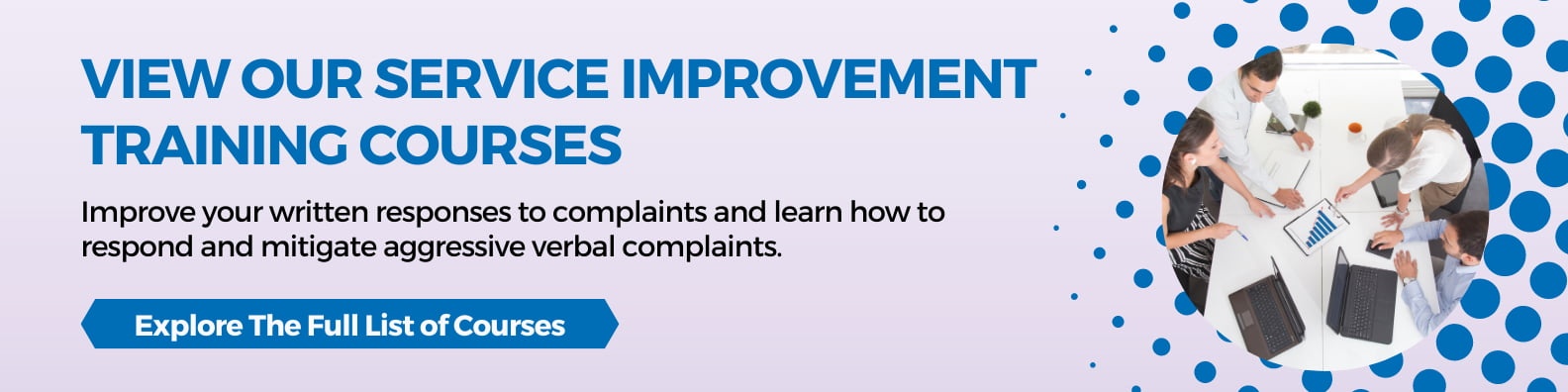 service improvement training courses cta button